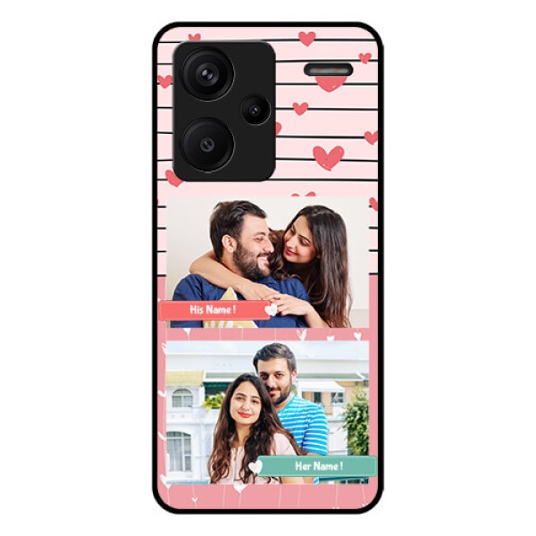 Xiaomi Redmi Note 13 Pro Plus 5G Custom Glass Phone Case - Photo With Heart Design Xiaomi Redmi Note 13 Pro Plus 5G Custom Glass Phone Case - Photo With Heart Design