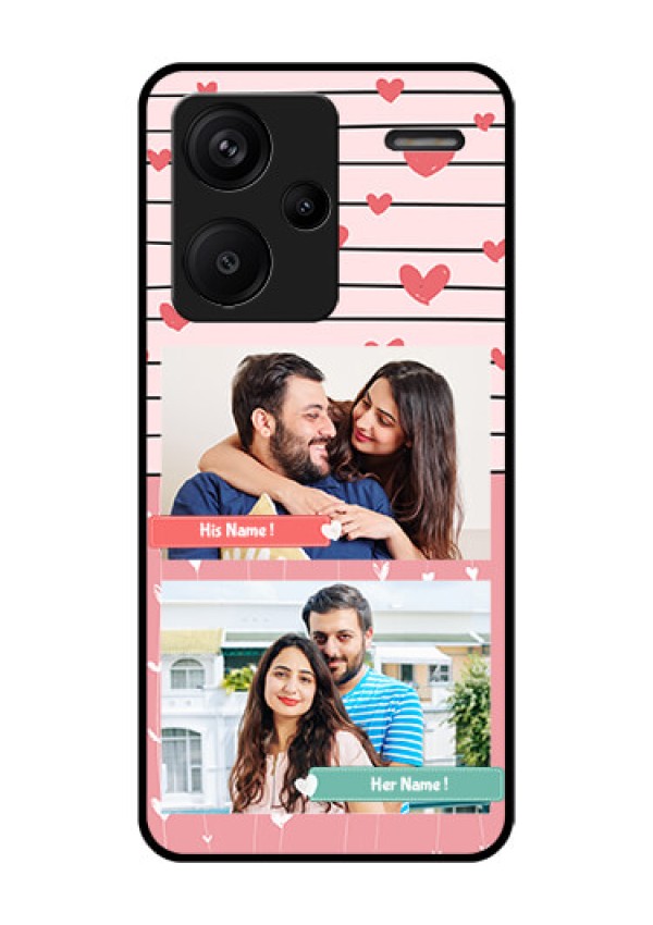 Xiaomi Redmi Note 13 Pro Plus 5G Custom Glass Phone Case - Photo With Heart Design