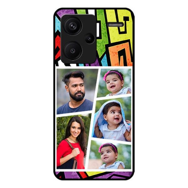 Xiaomi Redmi Note 13 Pro Plus 5G Custom Glass Phone Case - Graffiti Pattern Design Xiaomi Redmi Note 13 Pro Plus 5G Custom Glass Phone Case - Graffiti Pattern Design