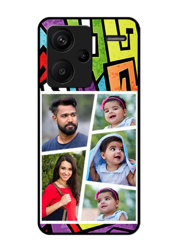 Xiaomi Redmi Note 13 Pro Plus 5G Custom Glass Phone Case - Graffiti Pattern Design