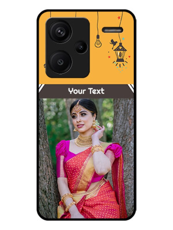 Custom Xiaomi Redmi Note 13 Pro Plus 5G Custom Glass Phone Case - With Family Picture And Icons