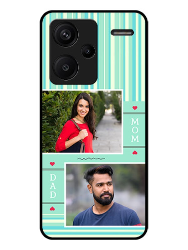 Custom Xiaomi Redmi Note 13 Pro Plus 5G Custom Glass Phone Case - Mom & Dad Pic Design