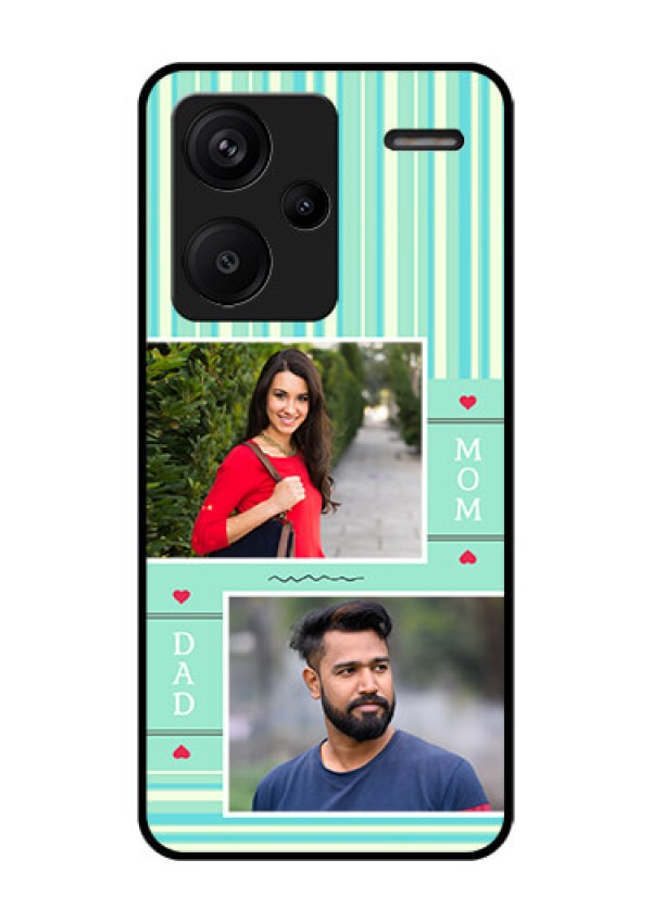 Xiaomi Redmi Note 13 Pro Plus 5G Custom Glass Phone Case - Mom & Dad Pic Design