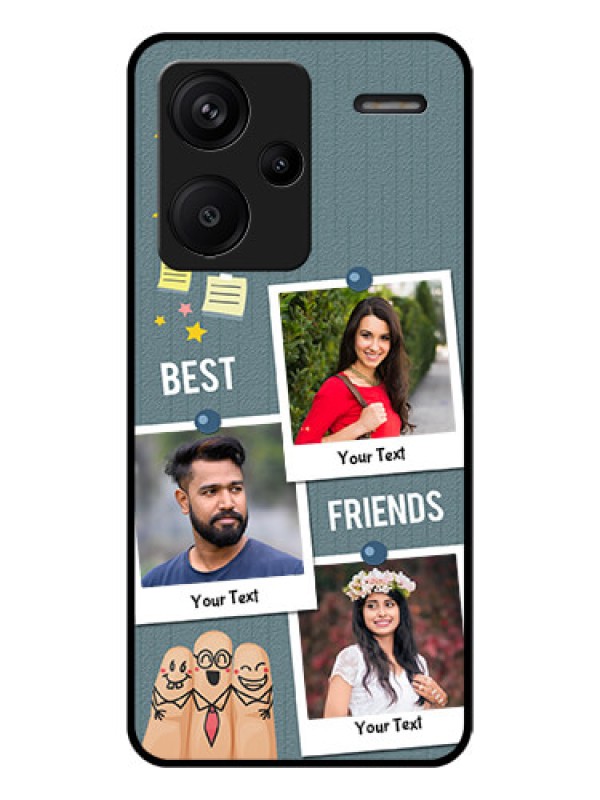 Custom Xiaomi Redmi Note 13 Pro Plus 5G Custom Glass Phone Case - Sticky Frames And Friendship Design