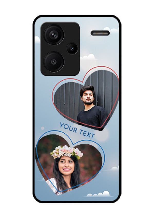 Xiaomi Redmi Note 13 Pro Plus 5G Custom Glass Phone Case - Blue Color Couple Design