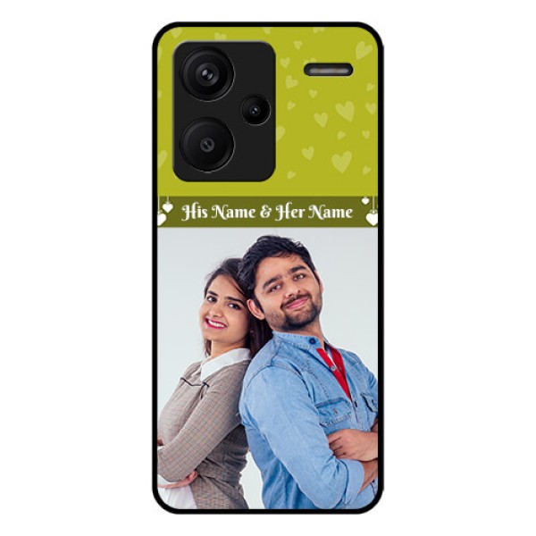 Xiaomi Redmi Note 13 Pro Plus 5G Custom Glass Phone Case - You & Me Heart Design Xiaomi Redmi Note 13 Pro Plus 5G Custom Glass Phone Case - You & Me Heart Design