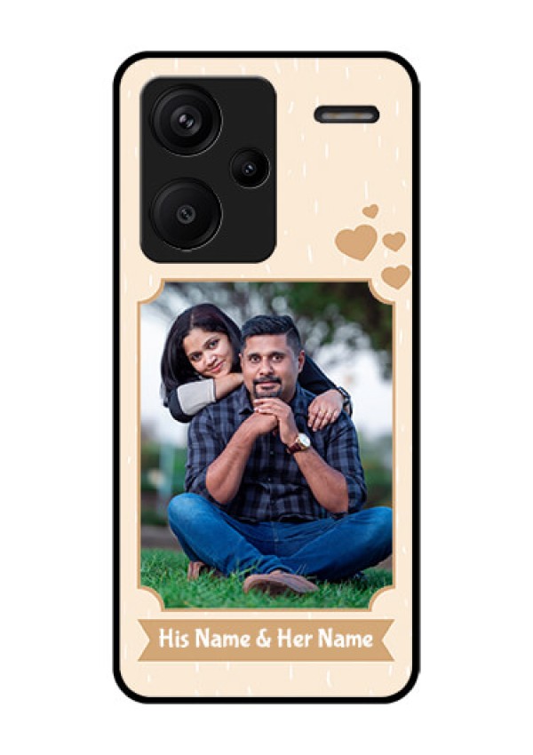 Xiaomi Redmi Note 13 Pro Plus 5G Custom Glass Phone Case - With Confetti Love Design