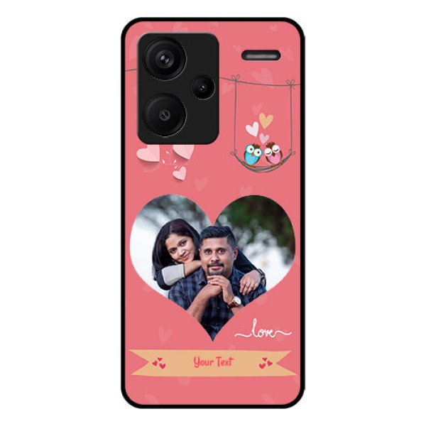 Xiaomi Redmi Note 13 Pro Plus 5G Custom Glass Phone Case - Peach Color Love Design Xiaomi Redmi Note 13 Pro Plus 5G Custom Glass Phone Case - Peach Color Love Design