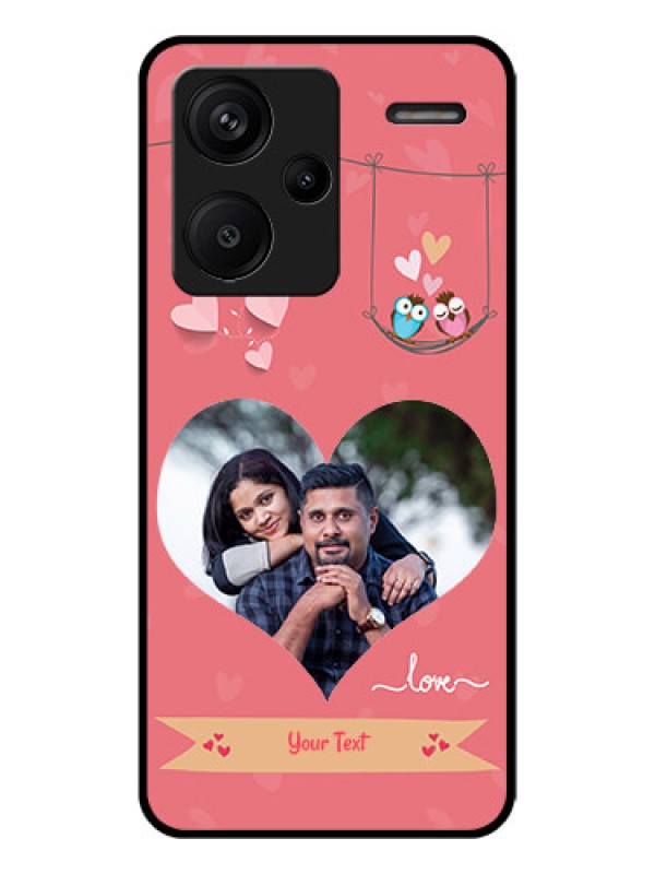 Custom Xiaomi Redmi Note 13 Pro Plus 5G Custom Glass Phone Case - Peach Color Love Design