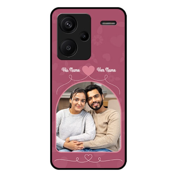 Xiaomi Redmi Note 13 Pro Plus 5G Custom Glass Phone Case - Love Floral Design