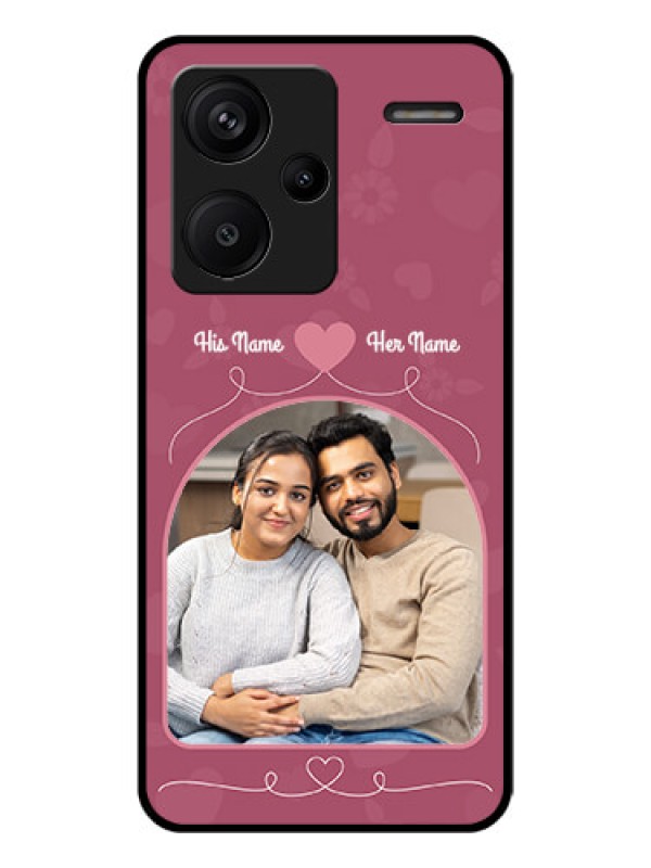 Custom Xiaomi Redmi Note 13 Pro Plus 5G Custom Glass Phone Case - Love Floral Design