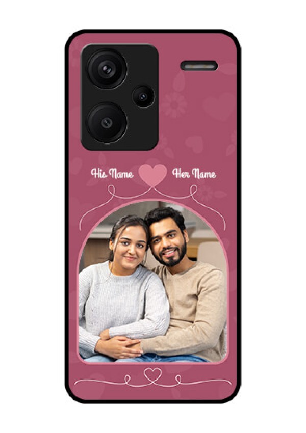 Xiaomi Redmi Note 13 Pro Plus 5G Custom Glass Phone Case - Love Floral Design