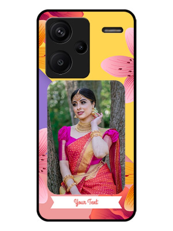 Custom Xiaomi Redmi Note 13 Pro Plus 5G Custom Glass Phone Case - 3 Image With Vintage Floral Design