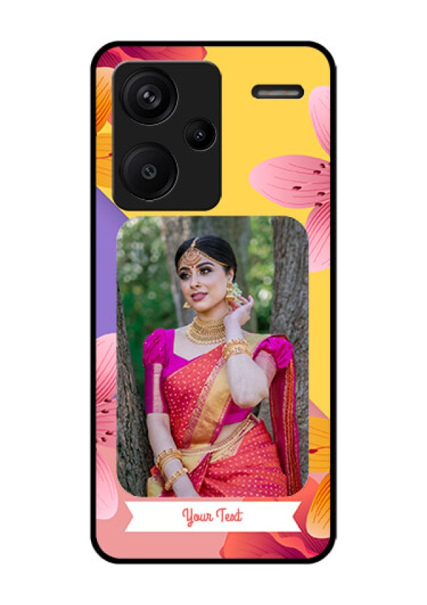 Xiaomi Redmi Note 13 Pro Plus 5G Custom Glass Phone Case - 3 Image With Vintage Floral Design