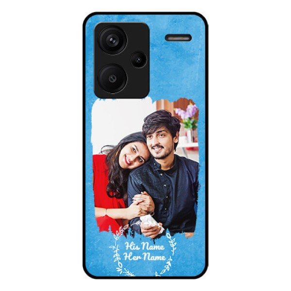 RedmiNote 13 Pro Plus 5G Custom Glass Phone Case - Blue Color Vintage Design RedmiNote 13 Pro Plus 5G Custom Glass Phone Case - Blue Color Vintage Design
