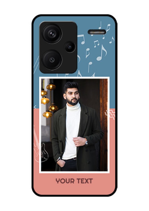 Xiaomi Redmi Note 13 Pro Plus 5G Custom Glass Phone Case - With Color Musical Note Design
