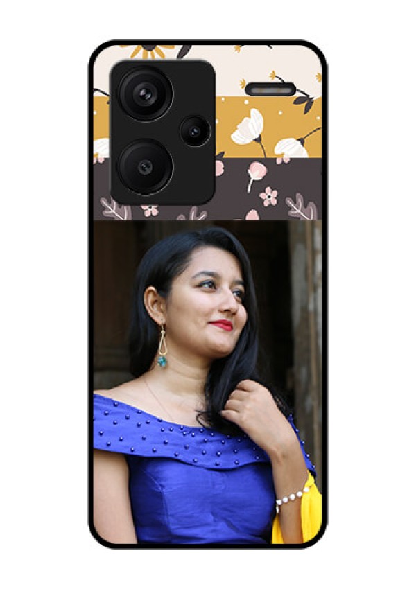 Xiaomi Redmi Note 13 Pro Plus 5G Custom Glass Phone Case - Stylish Floral Design