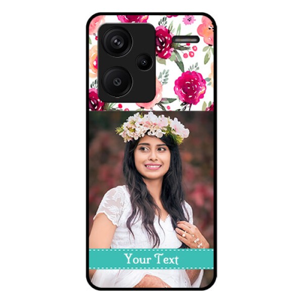 Xiaomi Redmi Note 13 Pro Plus 5G Custom Glass Phone Case - Water Colors Floral Design Xiaomi Redmi Note 13 Pro Plus 5G Custom Glass Phone Case - Water Colors Floral Design