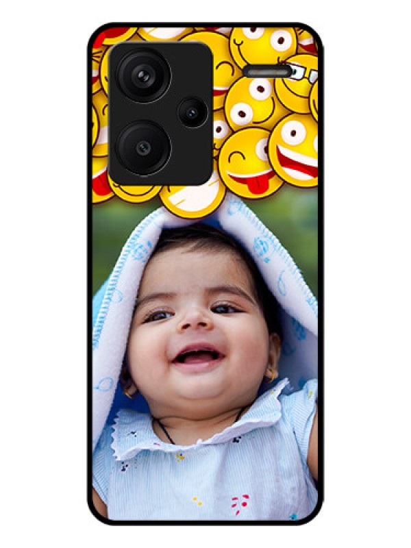 Custom Xiaomi Redmi Note 13 Pro Plus 5G Custom Glass Phone Case - With Smiley Emoji Design