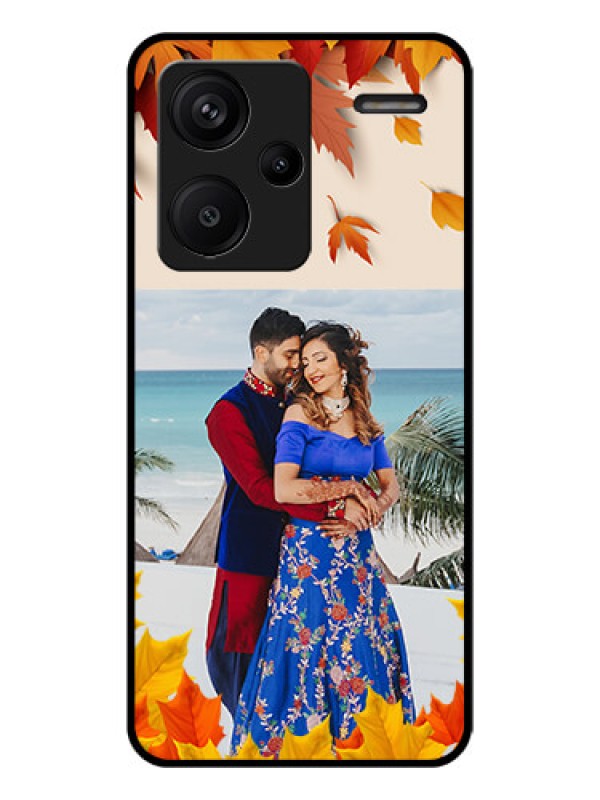 Custom Xiaomi Redmi Note 13 Pro Plus 5G Custom Glass Phone Case - Autumn Maple Leaves Design