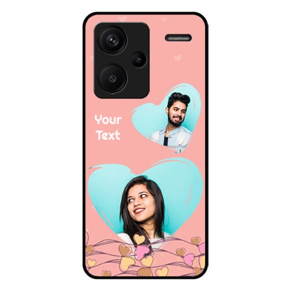 Xiaomi Redmi Note 13 Pro Plus 5G Custom Glass Phone Case - Love Doodle Design Xiaomi Redmi Note 13 Pro Plus 5G Custom Glass Phone Case - Love Doodle Design