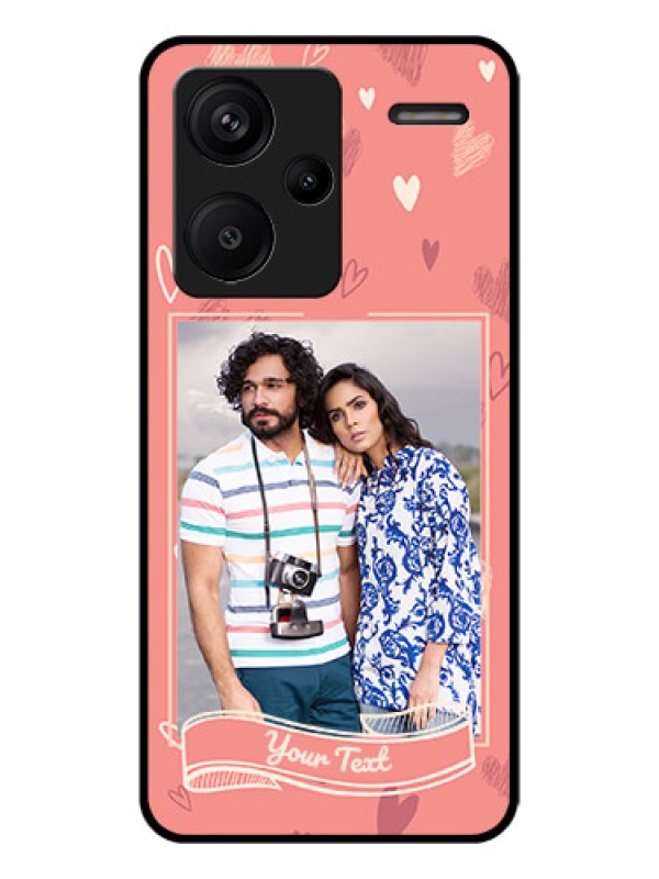 Custom Xiaomi Redmi Note 13 Pro Plus 5G Custom Glass Phone Case - Love Doodle Art Design