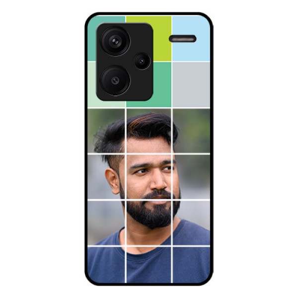 Xiaomi Redmi Note 13 Pro Plus 5G Custom Glass Phone Case - With White Box Pattern