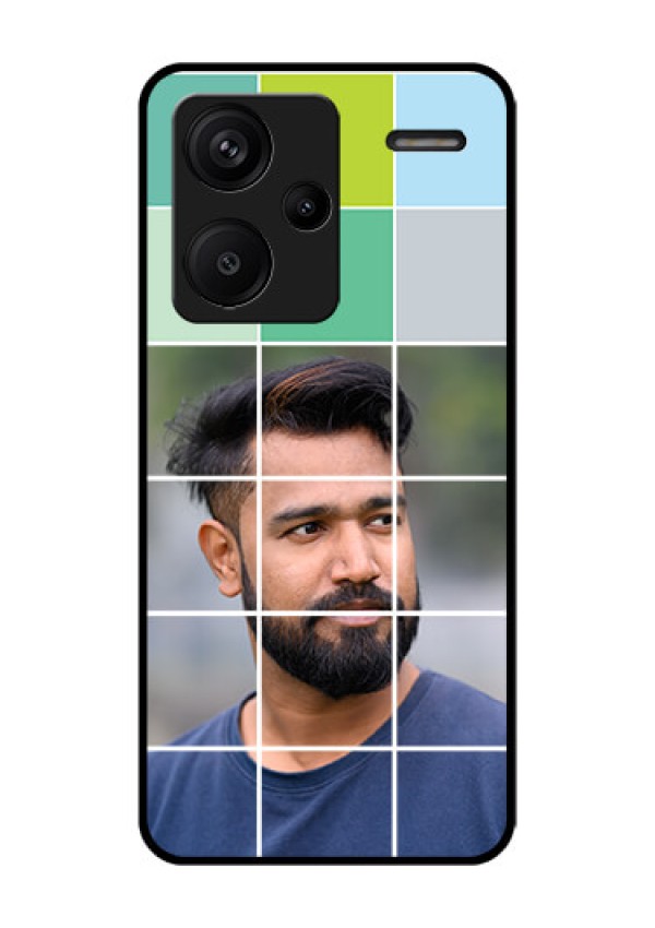 Xiaomi Redmi Note 13 Pro Plus 5G Custom Glass Phone Case - With White Box Pattern