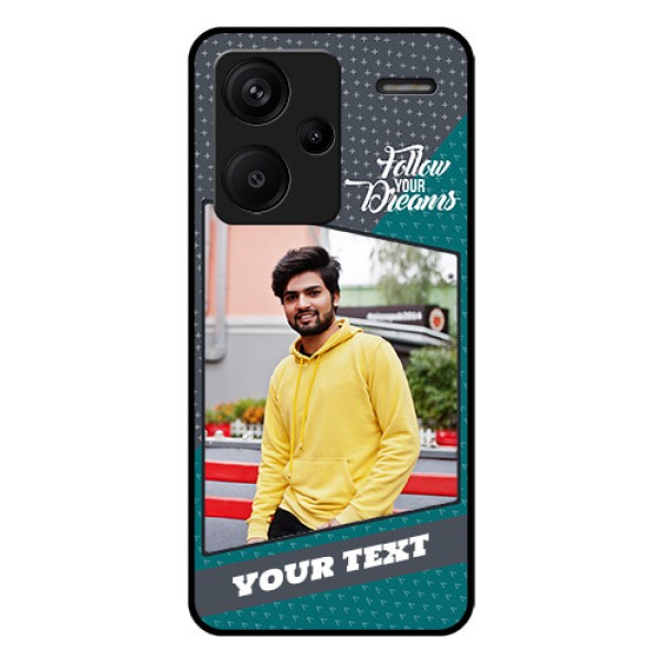 Xiaomi Redmi Note 13 Pro Plus 5G Custom Glass Phone Case - Background Pattern Design With Quote Xiaomi Redmi Note 13 Pro Plus 5G Custom Glass Phone Case - Background Pattern Design With Quote