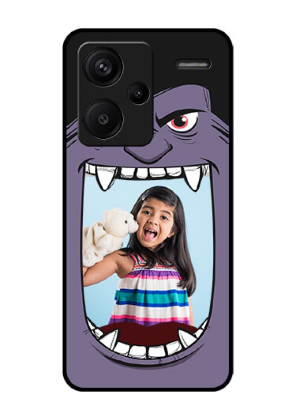 Xiaomi Redmi Note 13 Pro Plus 5G Custom Glass Phone Case - Angry Monster Design
