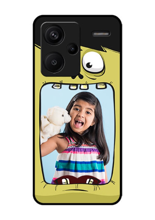 Xiaomi Redmi Note 13 Pro Plus 5G Custom Glass Phone Case - Cartoon Monster Back Case Design