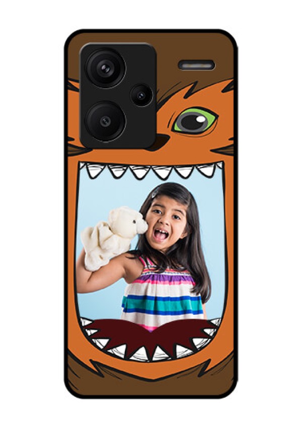 Xiaomi Redmi Note 13 Pro Plus 5G Custom Glass Phone Case - Owl Monster Back Case Design