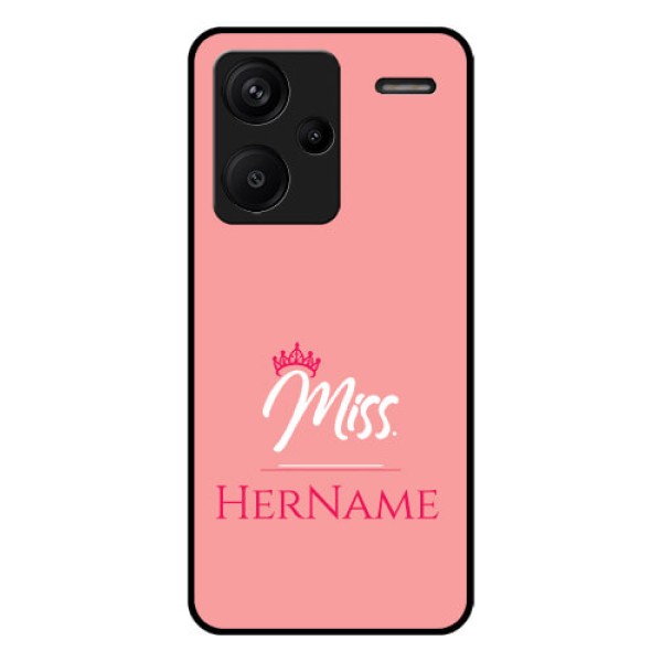 Xiaomi Redmi Note 13 Pro Plus 5G Custom Glass Phone Case - Mrs With Name Design