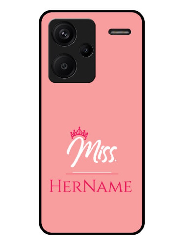 Custom Xiaomi Redmi Note 13 Pro Plus 5G Custom Glass Phone Case - Mrs With Name Design