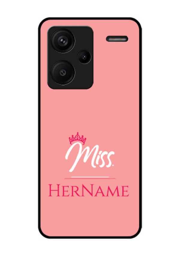 Xiaomi Redmi Note 13 Pro Plus 5G Custom Glass Phone Case - Mrs With Name Design