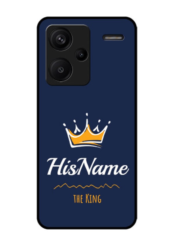 Xiaomi Redmi Note 13 Pro Plus 5G Custom Glass Phone Case - King With Name Design
