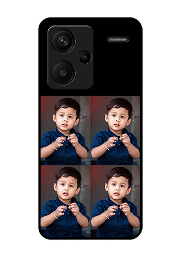 Xiaomi Redmi Note 13 Pro Plus 5G Custom Glass Phone Case - 4 Image Holder Design