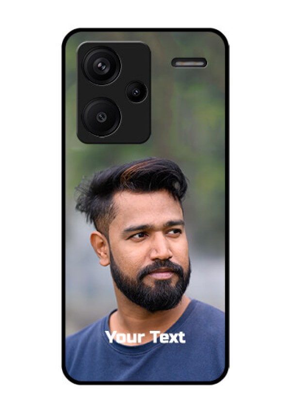 Xiaomi Redmi Note 13 Pro Plus 5G Custom Glass Phone Case - Photo With Text Design