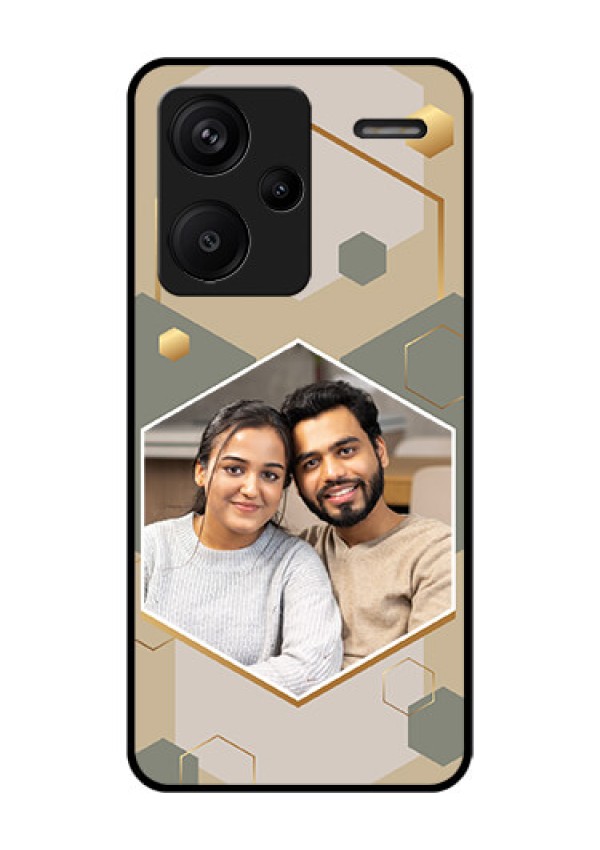 Xiaomi Redmi Note 13 Pro Plus 5G Custom Glass Phone Case - Stylish Hexagon Pattern Design