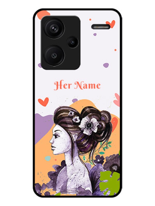 Custom Xiaomi Redmi Note 13 Pro Plus 5G Custom Glass Phone Case - Woman And Nature Design