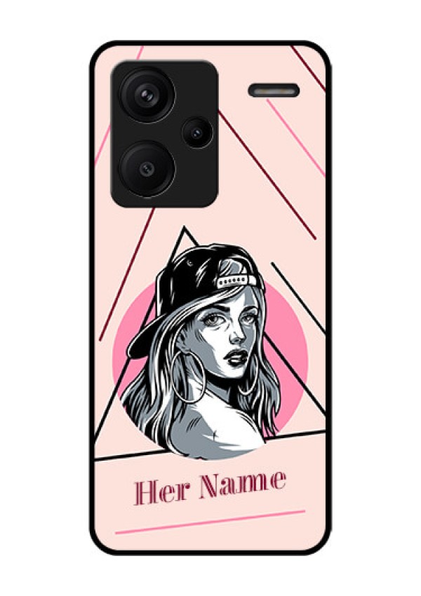 Xiaomi Redmi Note 13 Pro Plus 5G Custom Glass Phone Case - Rockstar Girl Design