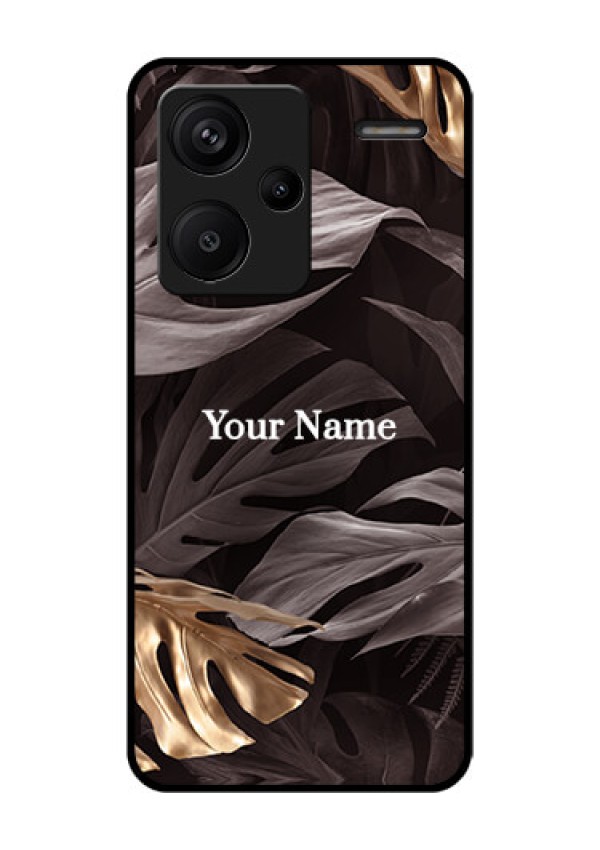 Xiaomi Redmi Note 13 Pro Plus 5G Custom Glass Phone Case - Wild Leaves Digital Paint Design