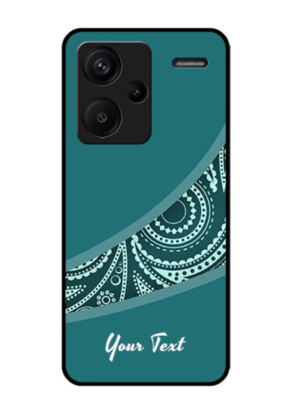 Xiaomi Redmi Note 13 Pro Plus 5G Custom Glass Phone Case - Semi Visible Floral Design