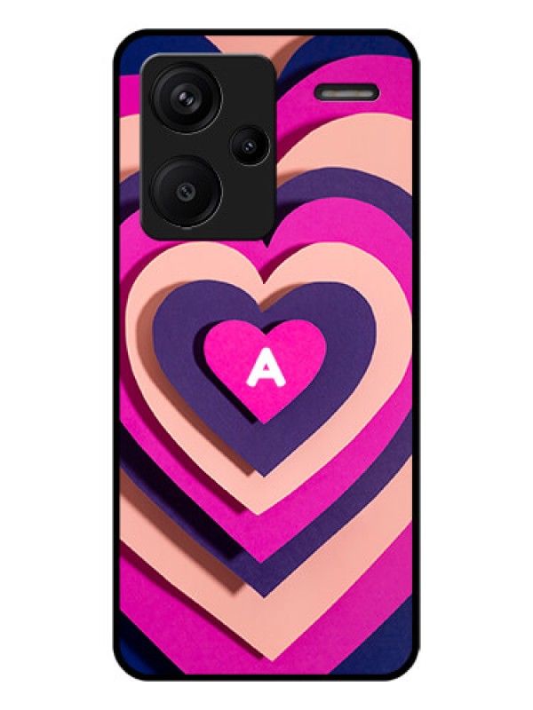 Custom Xiaomi Redmi Note 13 Pro Plus 5G Custom Glass Phone Case - Cute Heart Pattern Design