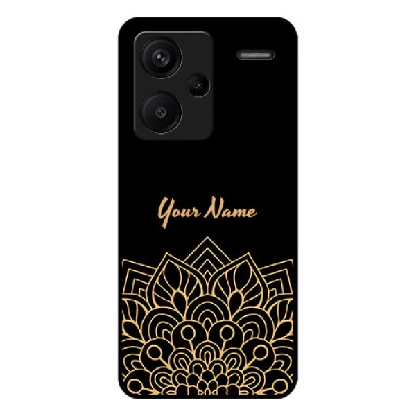 Xiaomi Redmi Note 13 Pro Plus 5G Custom Glass Phone Case - Golden Mandala Design Xiaomi Redmi Note 13 Pro Plus 5G Custom Glass Phone Case - Golden Mandala Design