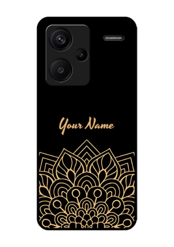 Xiaomi Redmi Note 13 Pro Plus 5G Custom Glass Phone Case - Golden Mandala Design