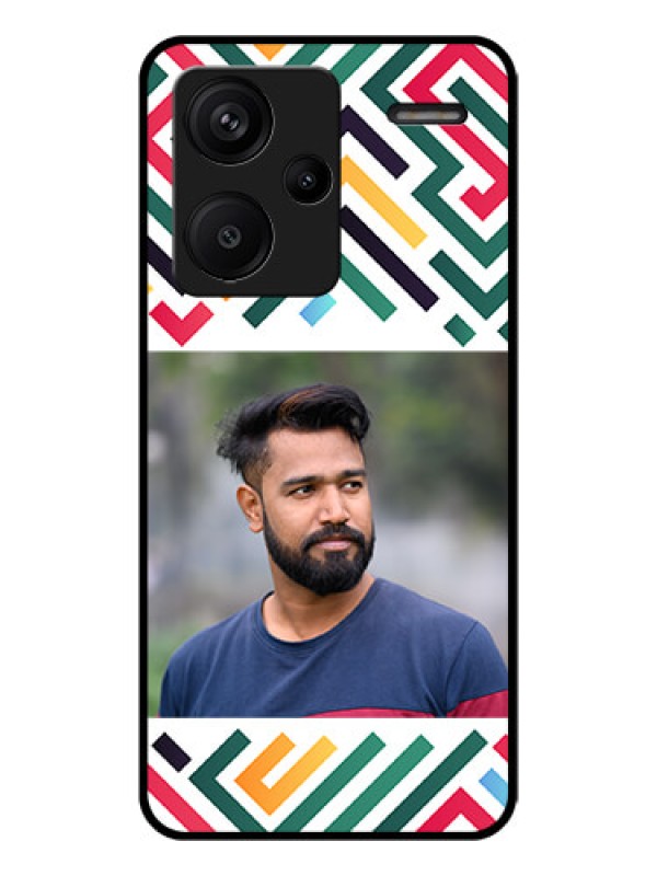 Custom Xiaomi Redmi Note 13 Pro Plus 5G Custom Glass Phone Case - Colorful Maze Pattern Design