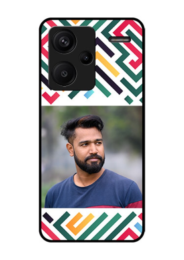 Xiaomi Redmi Note 13 Pro Plus 5G Custom Glass Phone Case - Colorful Maze Pattern Design