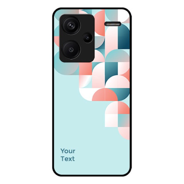 Xiaomi Redmi Note 13 Pro Plus 5G Custom Glass Phone Case - Stylish Semi - Circle Pattern Design