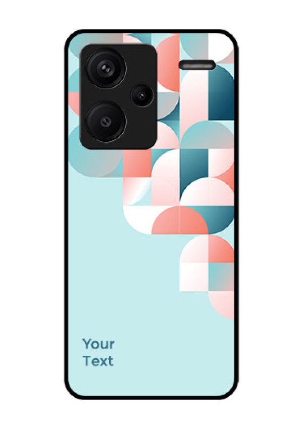 Xiaomi Redmi Note 13 Pro Plus 5G Custom Glass Phone Case - Stylish Semi - Circle Pattern Design